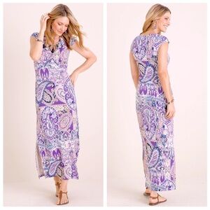 Chico’s Paisley Twist Front Maxi Dress